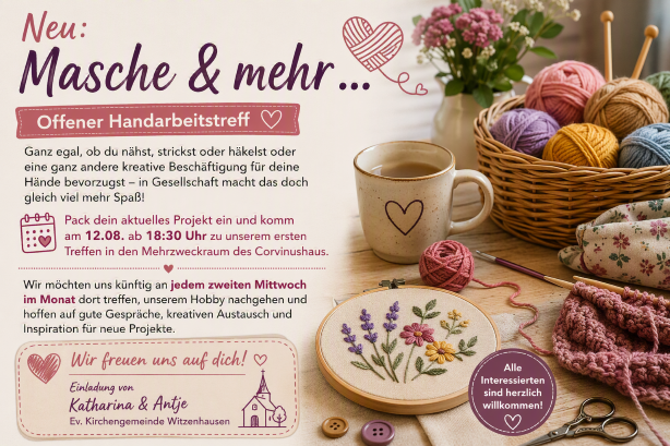 Masche & mehr … Offener Handarbeitstreff